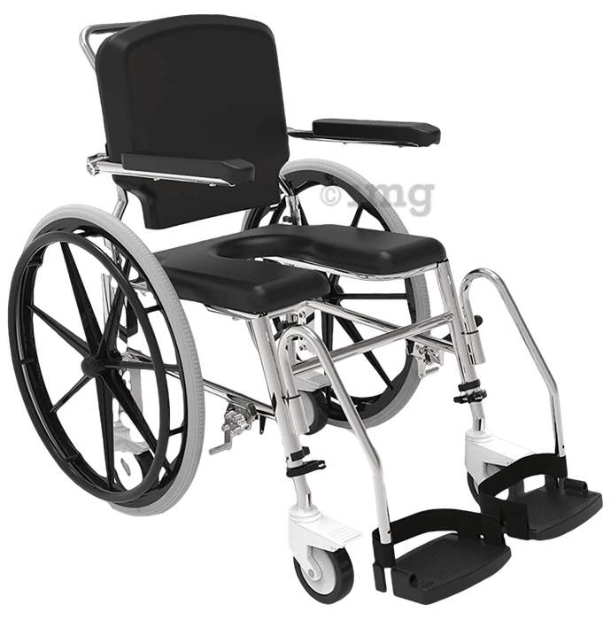 Arcatron Mobility Prime SSS100 Self Propelled Shower Commode Wheelchair Black