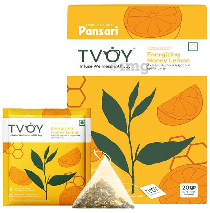 TVOY Tea Bags (1.8gm Each) Energizing Honey Lemon