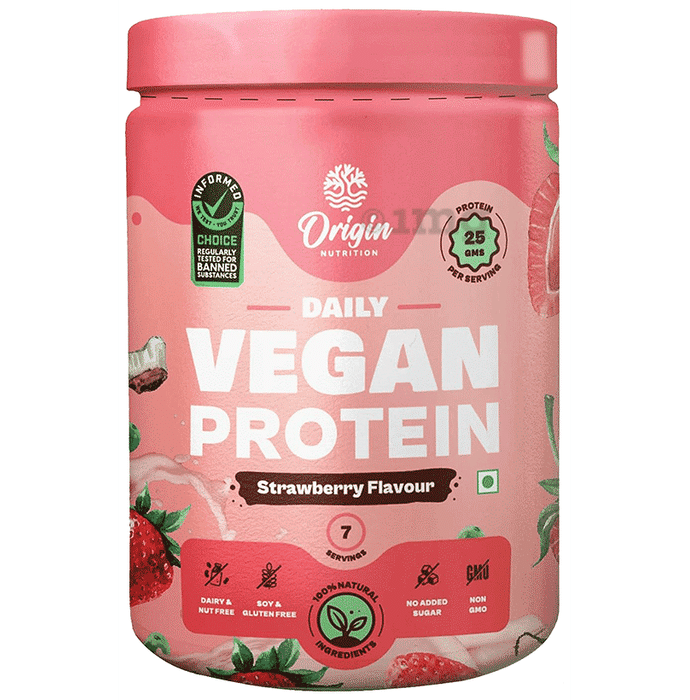 Origin Nutrition Vegan Plant Protein Powder Strawberry