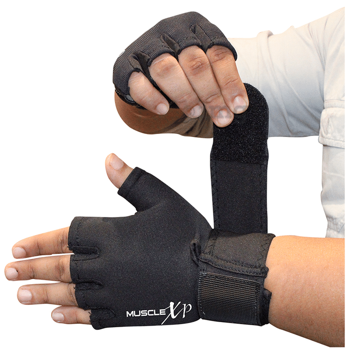 MuscleXP Sports Gloves Black