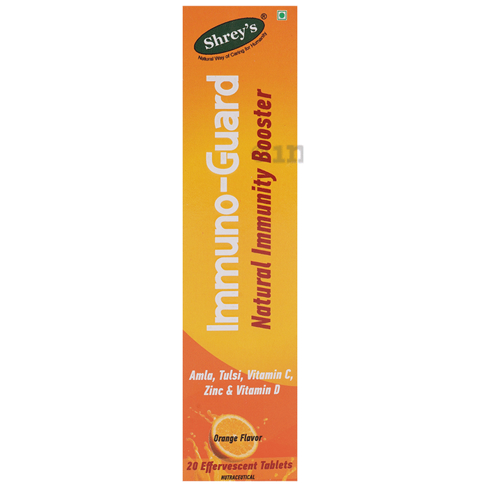 Shrey's Immuno-Guard Natural Immunity Booster Effervescent Tablet (20 Each) Orange