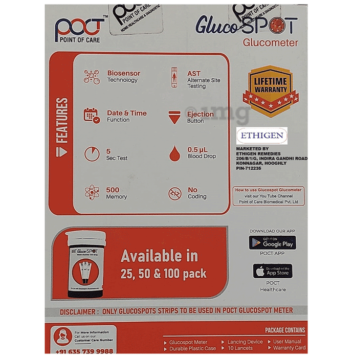 Point Of Care Gluco Spot Glucometer