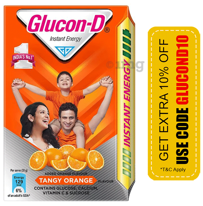 Glucon-D with Glucose, Calcium, Vitamin C & Sucrose | Nutrition Booster