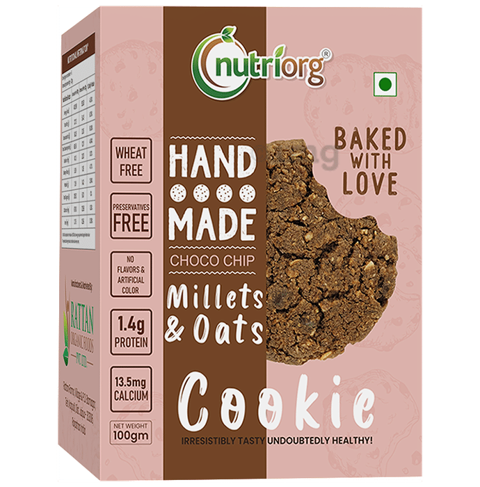 Nutriorg Choco Chips Oats & Millets Cookie