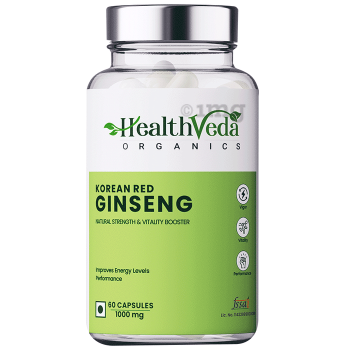 Health Veda Organics Korean Red Ginseng Veg Capsule