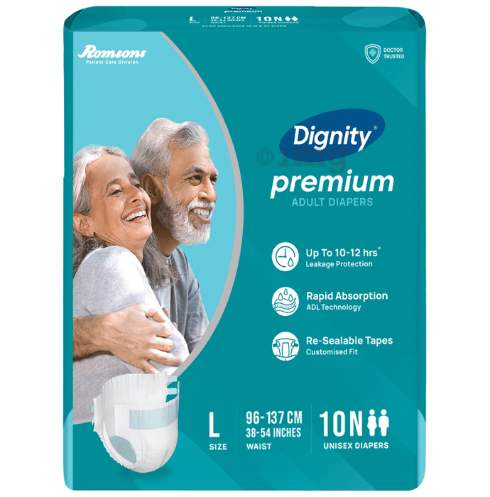 Dignity Premium Adult Unisex Diaper | Size Large