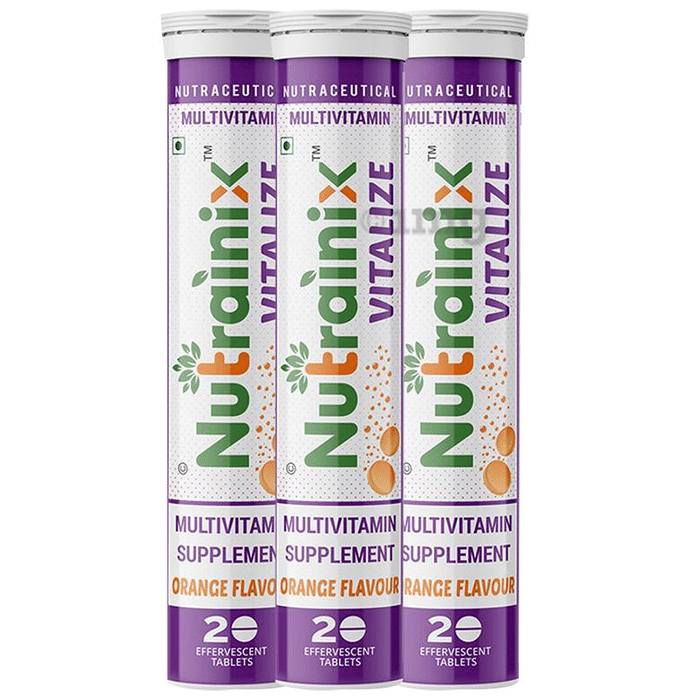 Nutrainix Vitalize Multivitamin Supplement Effervescent Tablet (20 Each) Orange