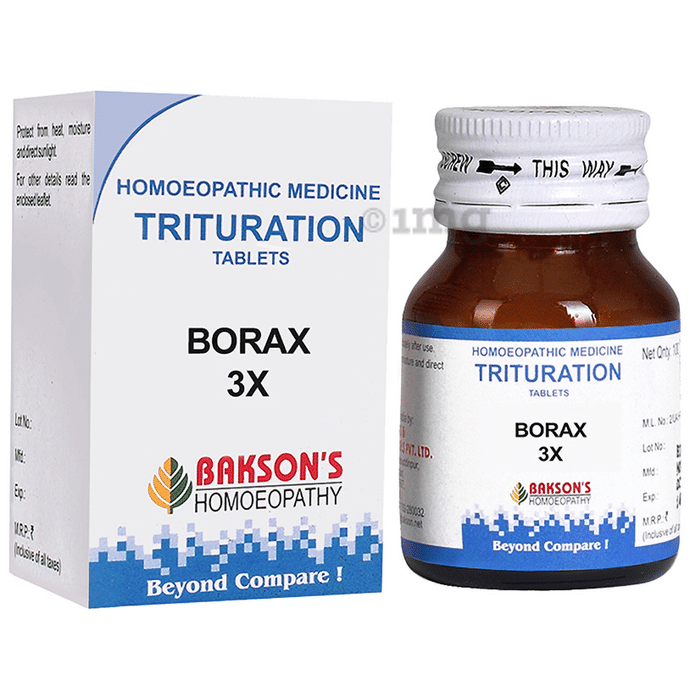Bakson's Homeopathy Borax Trituration Tablet 3X