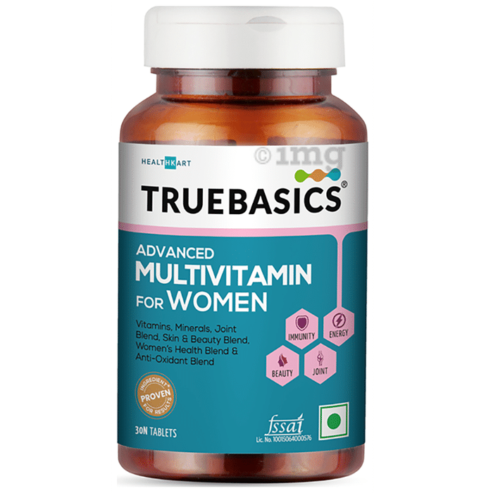 TrueBasics Advanced Multivitamin for Women | With Antioxidants for Joints, Skin, Immunity & Energy | Tablet