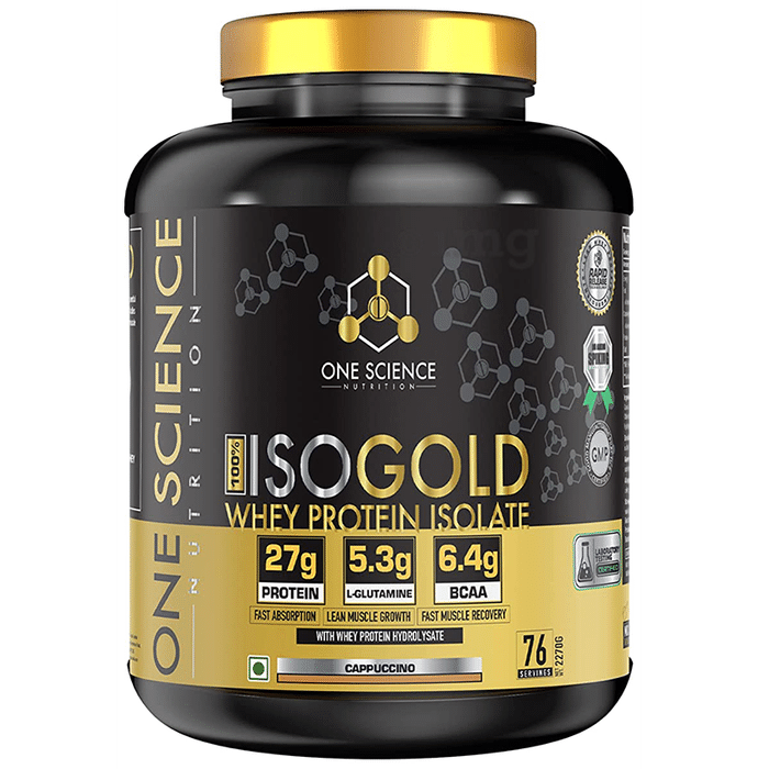 One Science Nutrition 100% Iso Gold Whey Protein Isolate Powder Cappuccino
