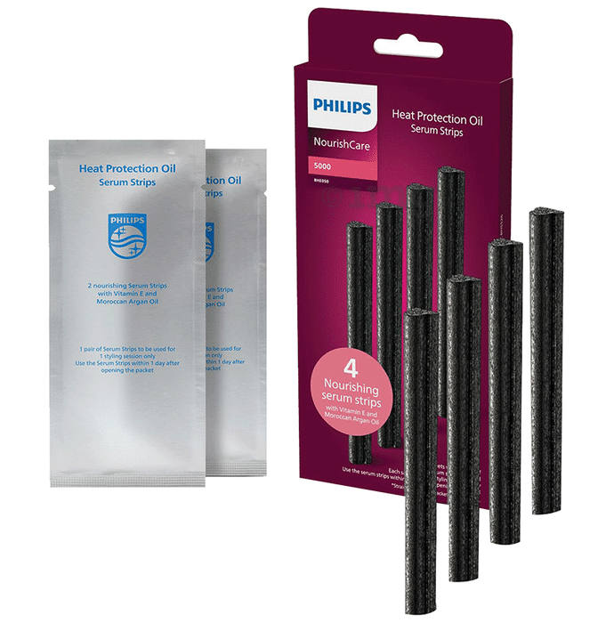 Philips BHE050/00 Uniquely Designed Pack of 4 Nourishing Serum Strips with Vitamin E and Moroccan Argan Oil