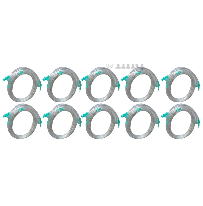 Lifeline Oxygen Delivery Nasal Cannula Set for Adults, Universal Connector, Soft Touch Tubing, Adjustable Ring