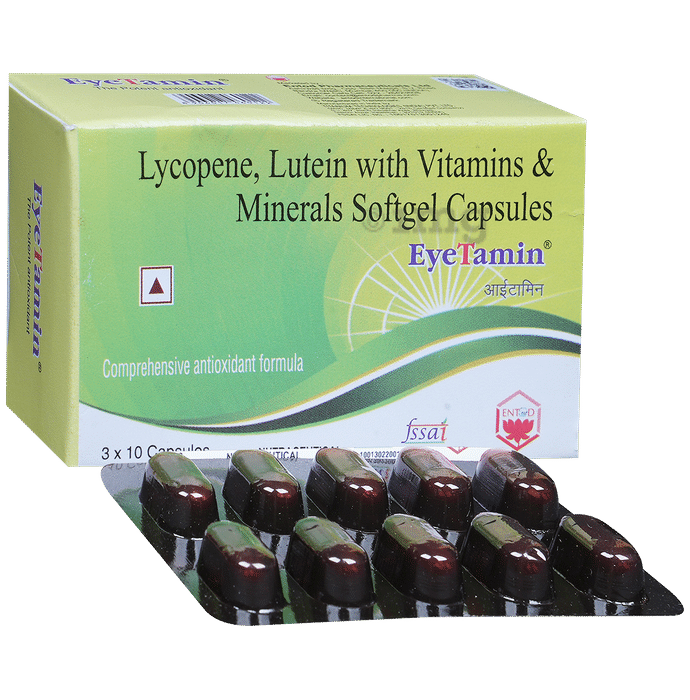 Eyetamin Capsule with Lycopene, Lutein, Vitamins & Minerals
