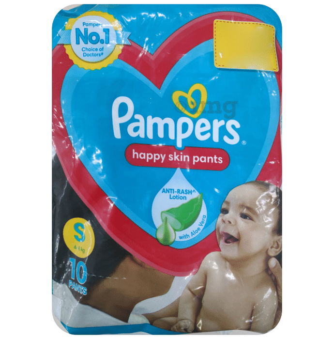 Pampers Happy Skin Pants With Anti Rash Lotion Diaper Small