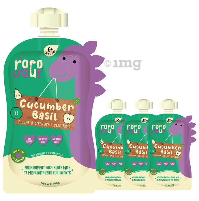 Roro Saur Nourishment-Rich Puree 6+ Months (100gm Each) Cucumber Basil