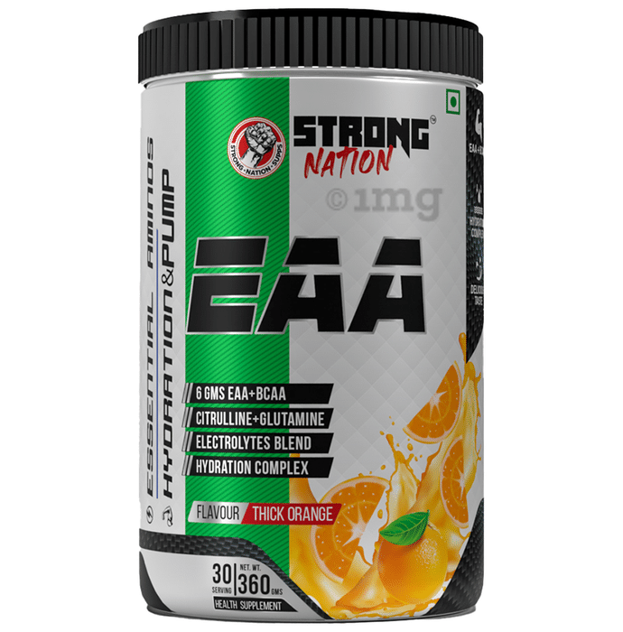 Strong Nation EAA Essential Aminos Hydration & Pump Powder Thick Orange