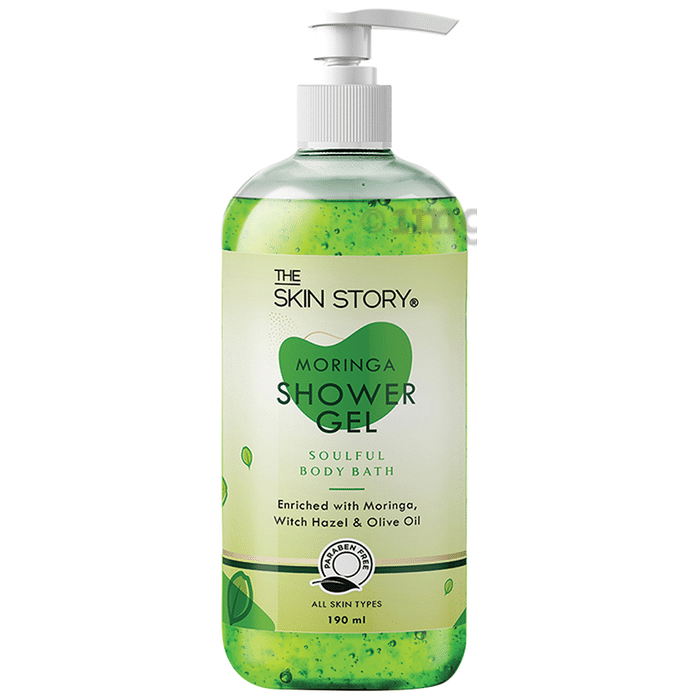 The Skin Story Moringa Body Shower Gel Enriched With Witch Hazel & Olive Oil | for All Skin Types