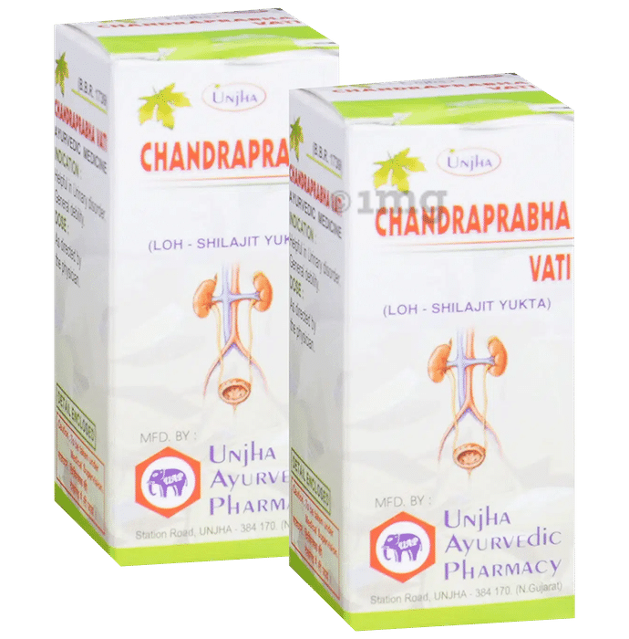 Unjha Chandraprabha Vati (Loh-Shilajit Yukta) Tablets (40 Each)