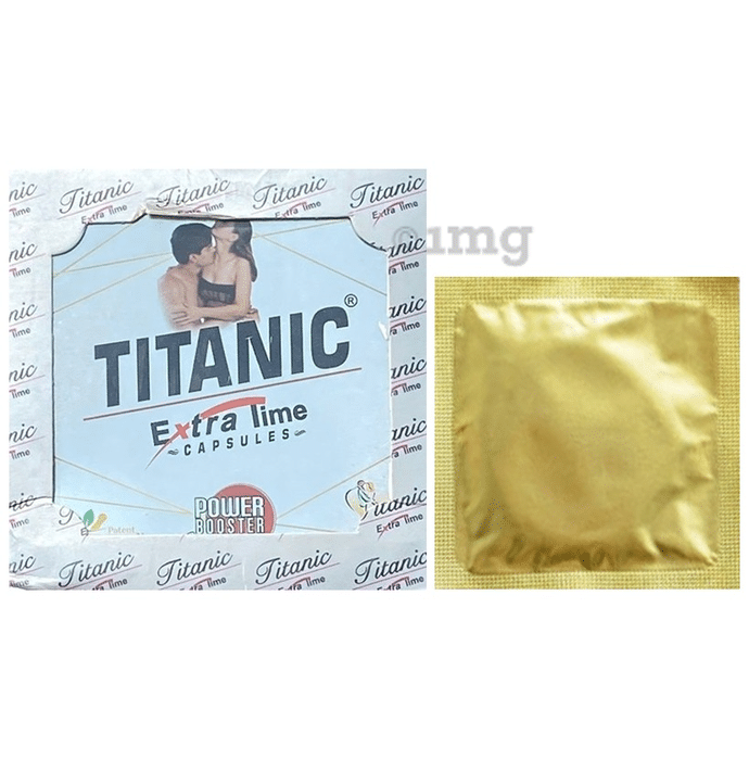 Titanic Extra Time Capsule (6 Each) with 1 Condom Free