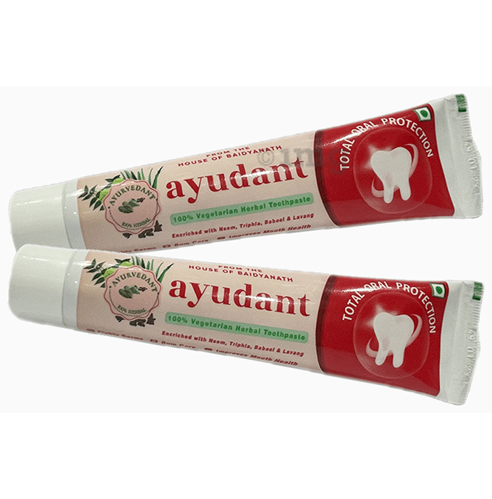 Ayurvedant Ayudant 100% Vegetarian Herbal Toothpaste (100gm Each)