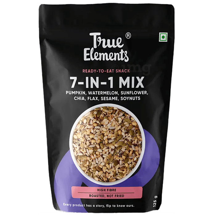 True Elements 7 in 1 Super Seeds & Nut Mix with High Protein & Fibre | Zero Added Sugar
