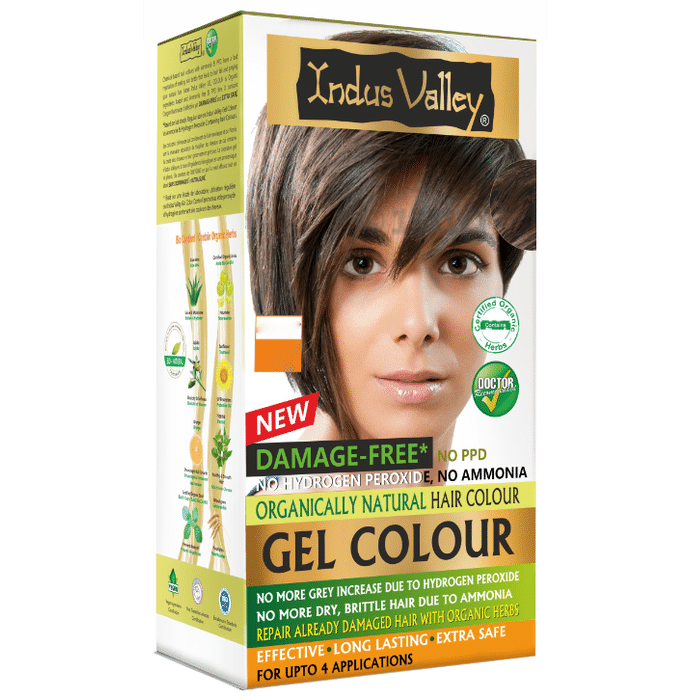 Indus Valley Organically Natural Hair Colour Gel | No Ammonia | Medium Brown