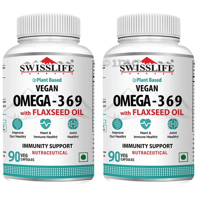 SWISSLIFE FOREVER Omega 3 6 9 with Flaxseed Oil Veg Capsule (90 Each)
