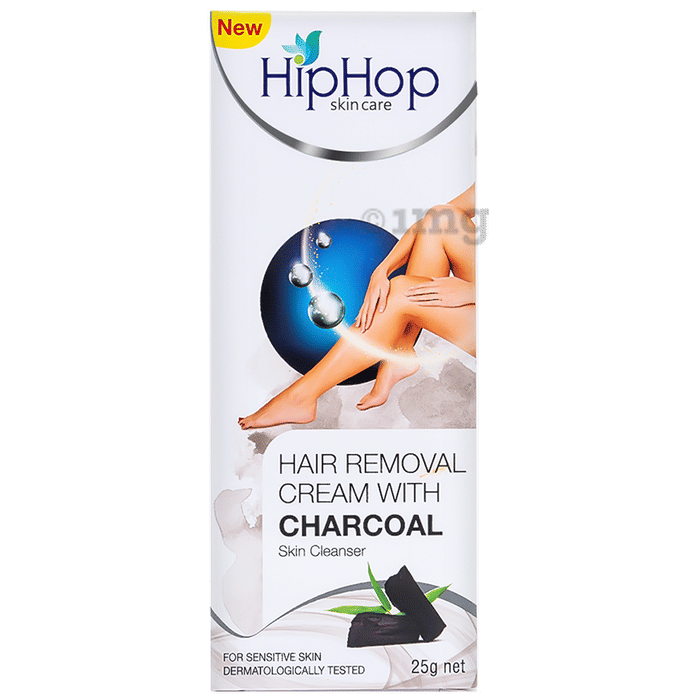 Hiphop Skincare Hair Removal Cream with Charcoal Buy tube of 25.0 gm