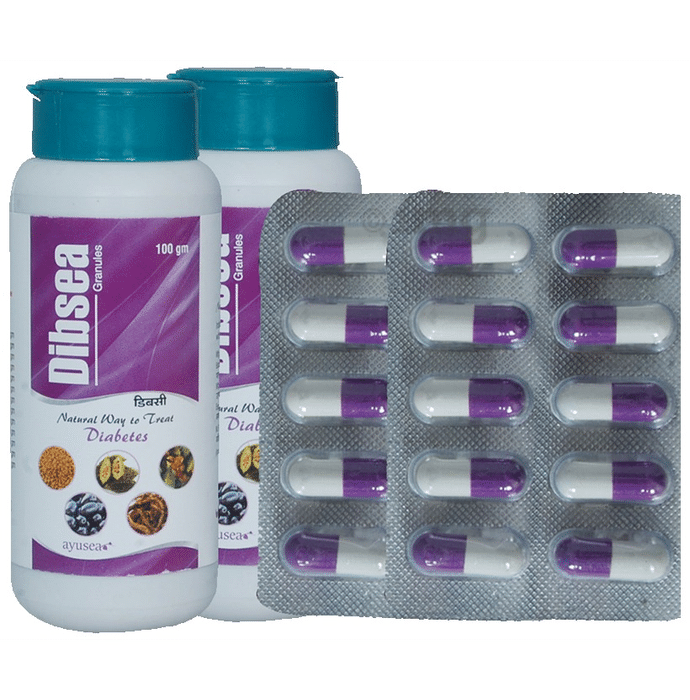 Ayusea Combo Pack of Dibsea Capsule (60) & Dibsea Granule 100gm