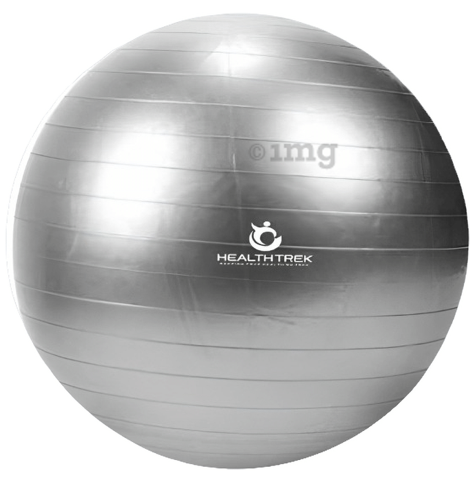 Healthtrek Anti Burst Gym/Yoga/Exercise/Swiss Ball 75cm Grey