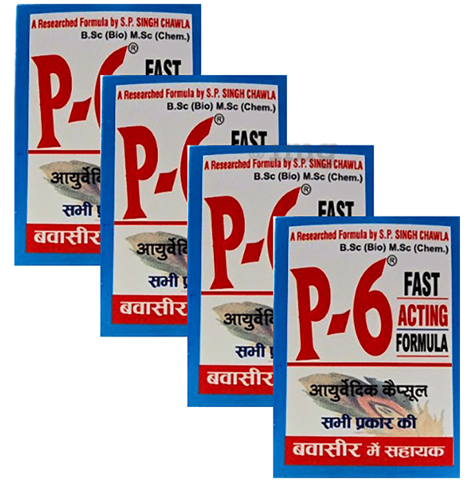 P 6 Ayurvedic Fast Acting Formula Capsule (24 Each)