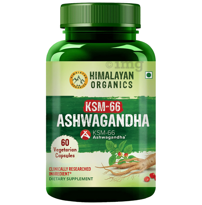 Himalayan Organics Ashwagandha 1000mg Vegetarian Capsule | For Energy & Stress Management