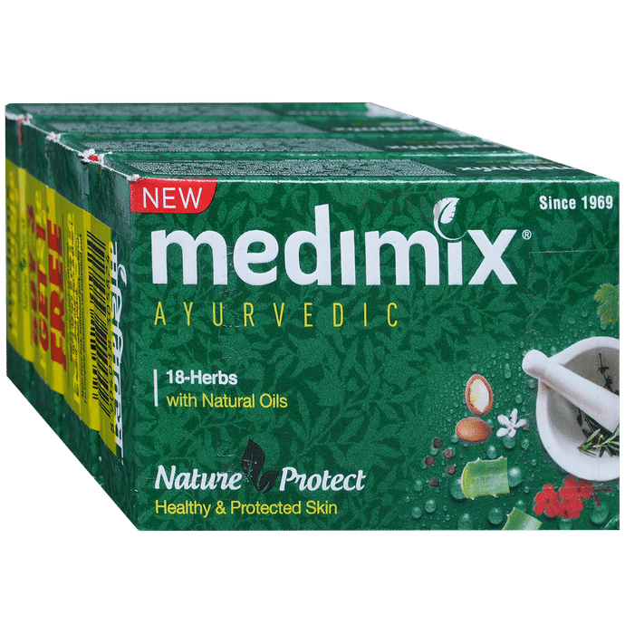 Medimix Ayurvedic 18 Herbs Soap (75gm Each) Buy 3 Get 1 Free