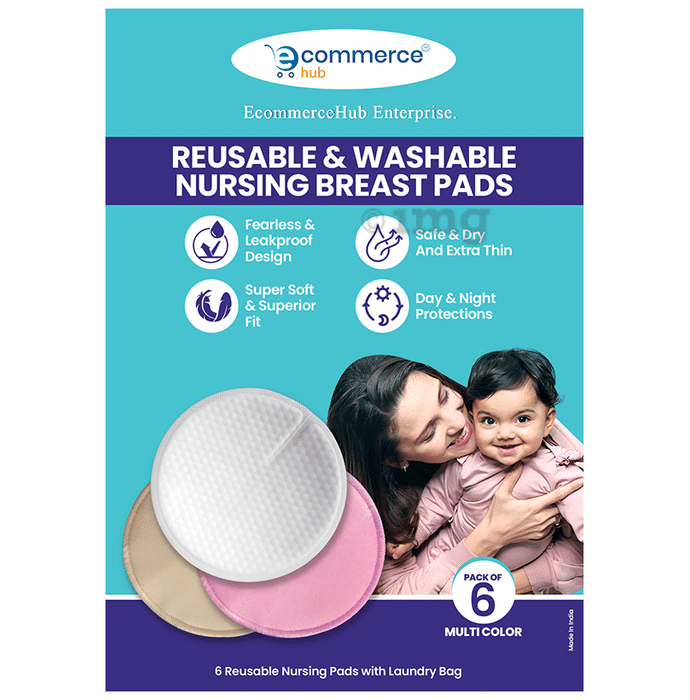 EcommerceHub Reusable & Washable Nursing Breast pad: Buy box of