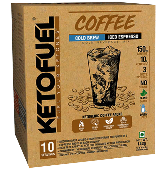 Ketofuel Cold Brew Coffee Sachet(14.3 gm Each) Iced Espresso