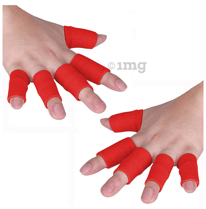 Joyfit Finger Sleeves for Support Red