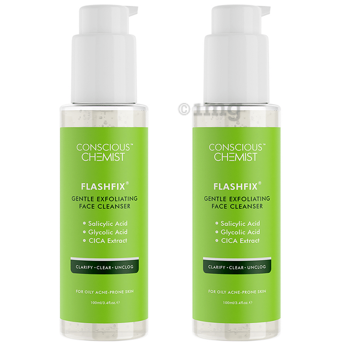 Conscious Chemist Flashfix Gentle Exfoliating Face Cleanser (100ml Each)