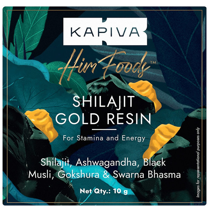 Kapiva Shilajit Gold Resin with Ashwagandha, Black Musli & Gokshura | For Stamina & Energy