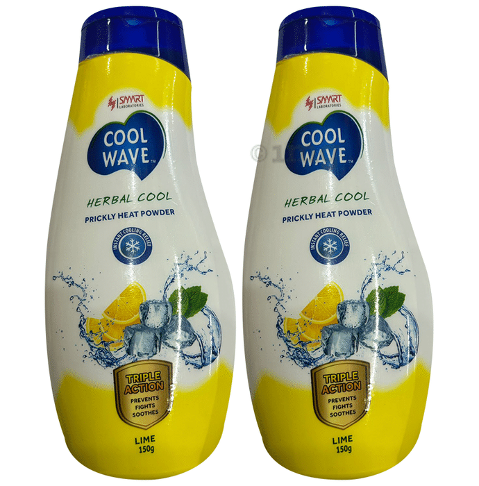 Coolwave Powder Herbal Cool Triple Action (150gm Each) Lime