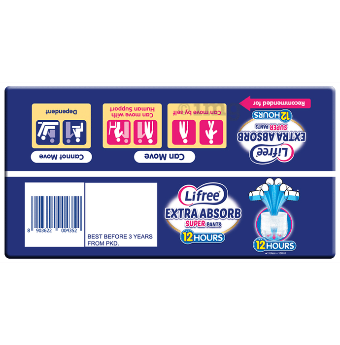 バミプレナイページ Lifree Super Extra Absorb Pants Unisex Adult Diaper XL: Buy packet