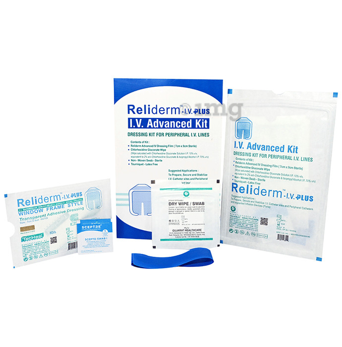 Techeal Reliderm-I.V. Plus Advanced Dressing Kit for Peripheral I.V ...