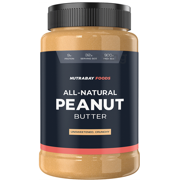 Nutrabay Foods All-Natural Peanut for Weight Management, Energy & Heart Health | Flavour Butter Unsweetened Crunchy