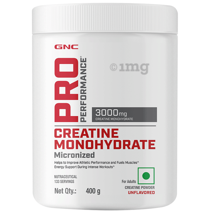 GNC Pro Performance Creatine Monohydrate 3000mg for Performance, Muscle Support & Energy | Powder Unflavored