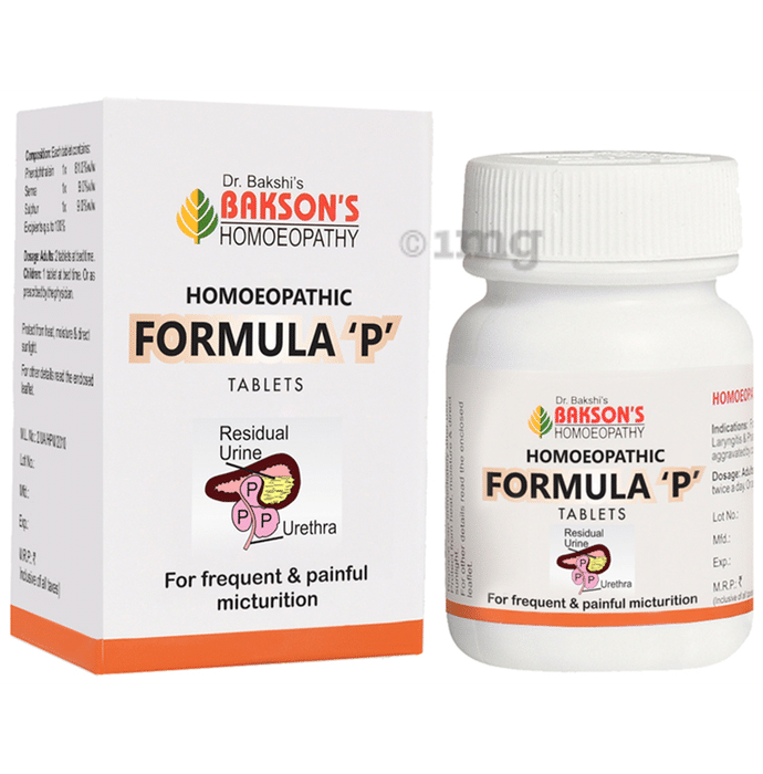 Bakson's Homeopathy Homoeopathic Formula P Tablet