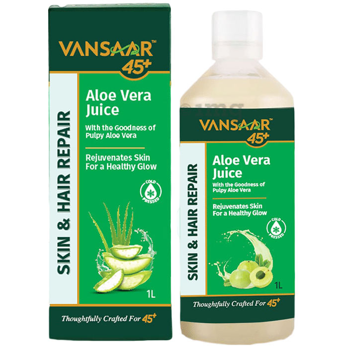 Vansaar Aloe Vera Juice | For Glowing Skin & Healthy Hair| 100% Cold Pressed