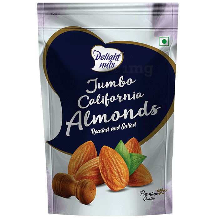 Delight Nuts Jumbo California Almonds Roasted & Salted