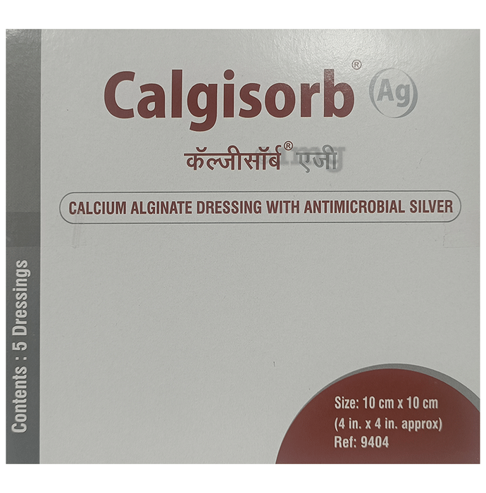 Calgisorb Ag Calcium Alginate Dressing with Antimicrobial Silver 10cm x 10cm