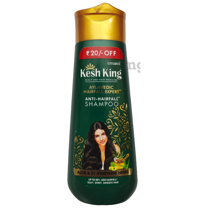 Kesh King Scalp and Hair Anti-Hairfall Shampoo with Aloe and 21 Herbs