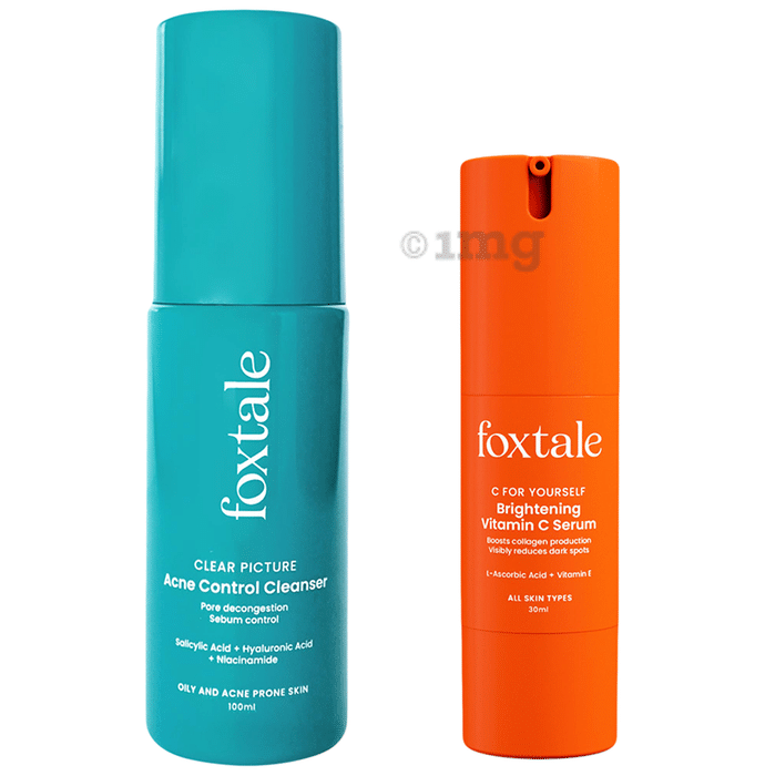 Foxtale  Acne Control Cleanser (100 ml) & Vitamin C Serum (30 ml)