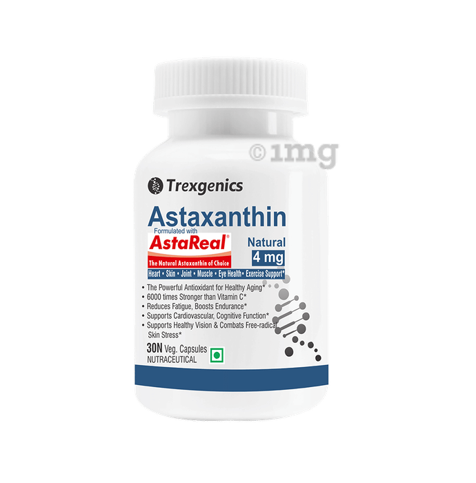 Trexgenics Astaxanthin 4mg Veg Capsule Buy bottle of 30 vegicaps at